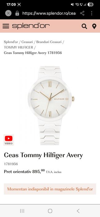Vând ceas Tommy Hilfiger