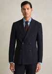 Sacou blazer 42 XL slim Massimo Dutti NOU lana Finest Italian albastru