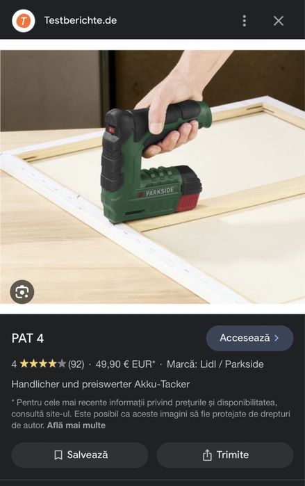 Capsator electric Parkside fara fir