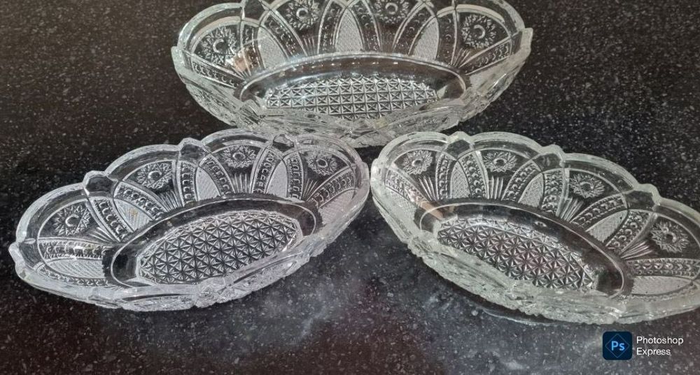 Хрусталь саратовский СССР Новый 3штук