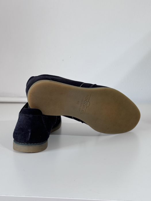 Pantofi din piele intoarsa bleumarin