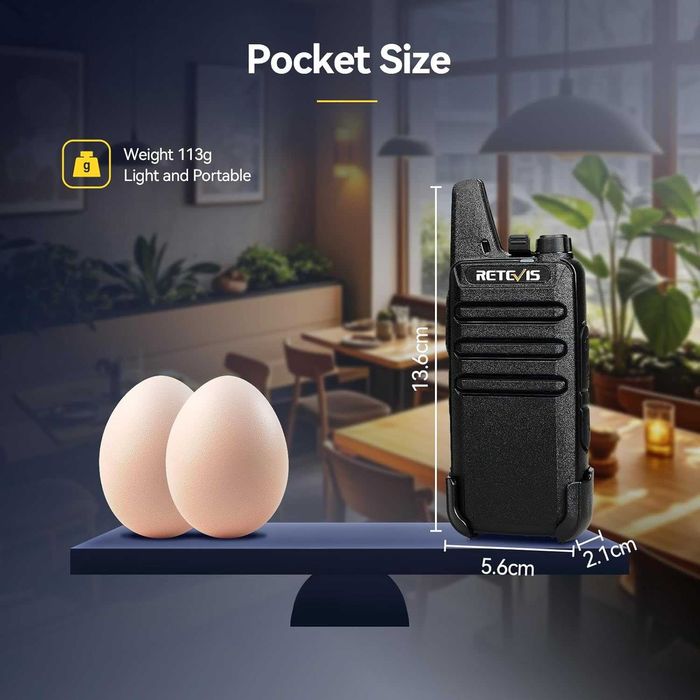 3 чифта  уоки-токи с 6-посочно зарядно устройство Retevis RT622