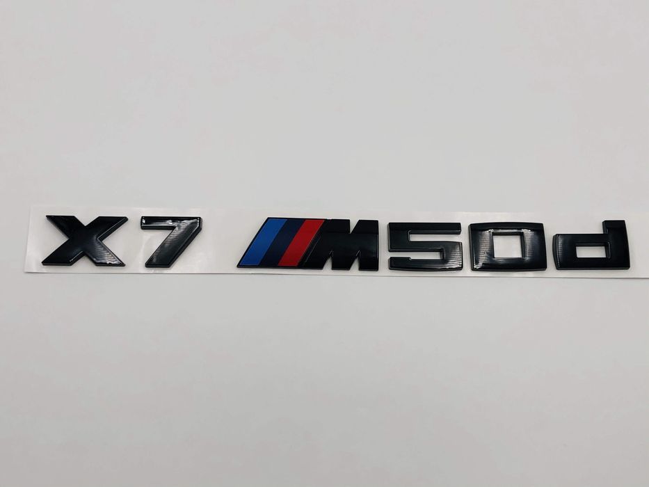 Emblema BMW X7M50d spate crom