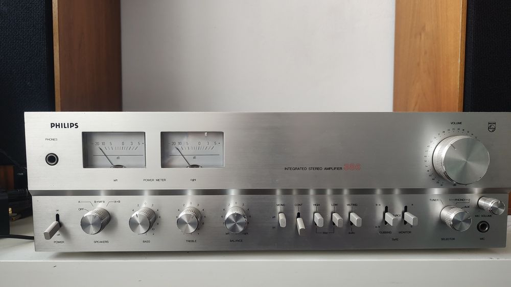 Amplificator statie vintage Philips AH 386 A recapat servisat