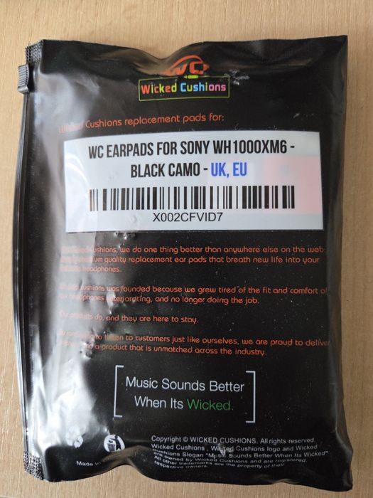Earpads Wicked Cushions pentru casti Sony WH-1000XM6