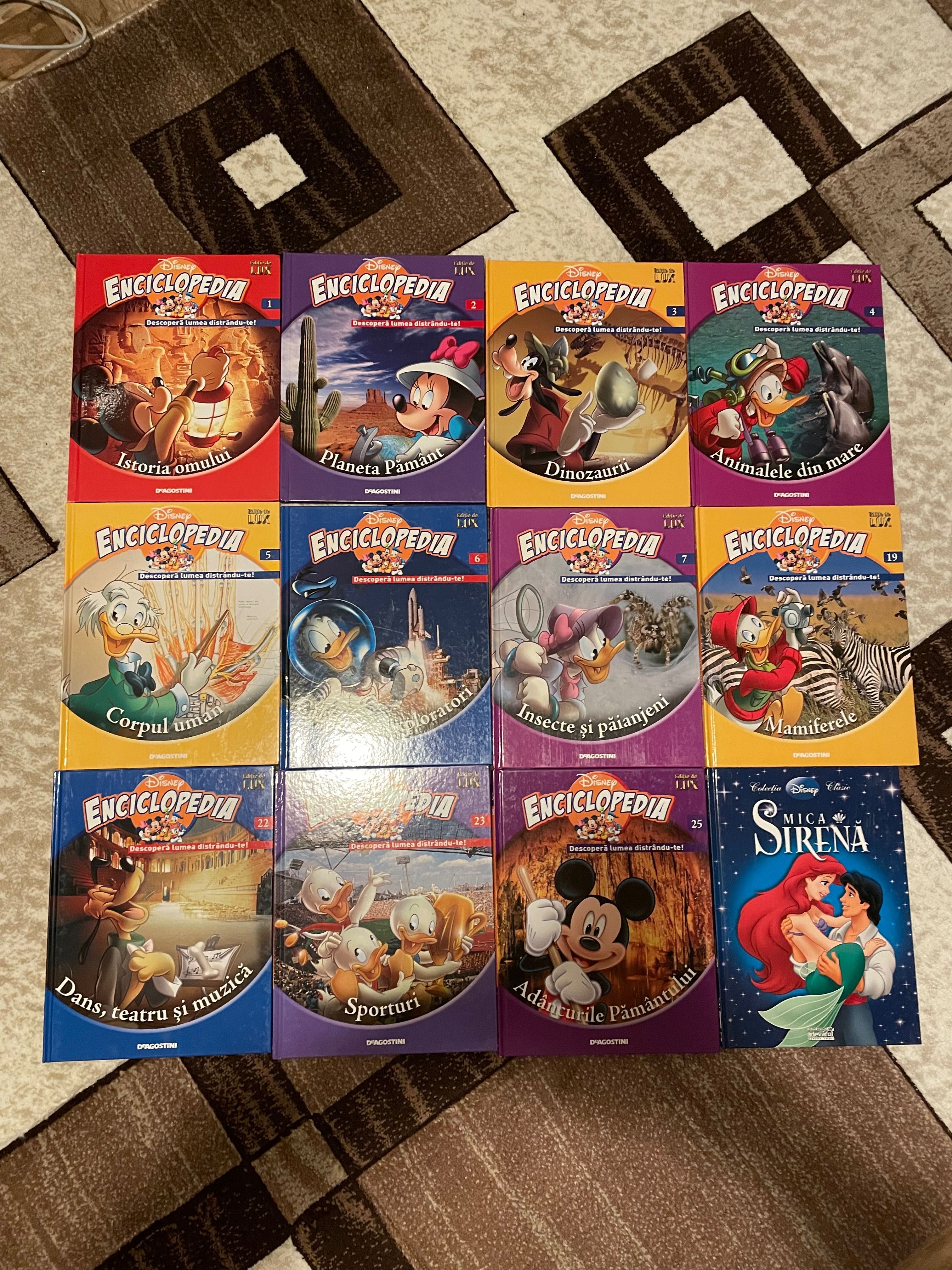 Colecție de cărți Disney Enciclopedia/ ediție 11 volume+mica sirenă