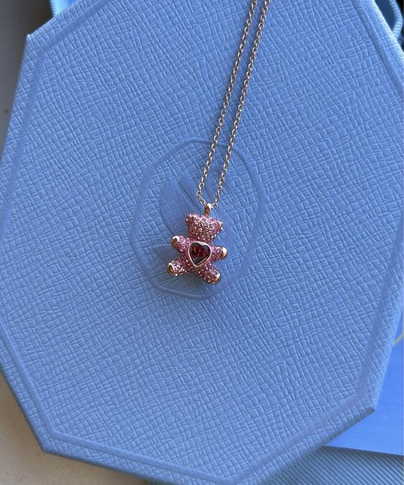 Swarovski - колие Teddy / Розово мече ( НОВО )
