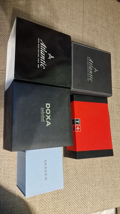 Cutii ceas, Doua,Atlantic, Tissot, Skagen originale