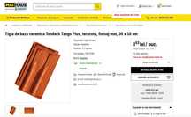 Tigla ceramica Tondach Tango Plus, teracota natur 50cm*30cm