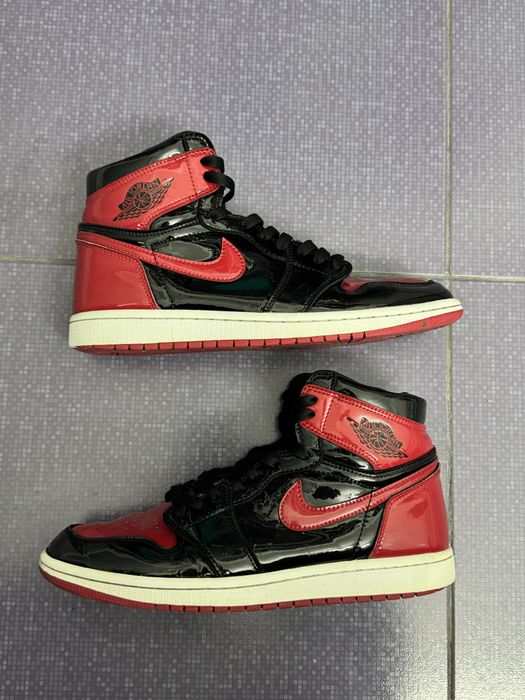 Jordan 1 High Patent Bred purtati