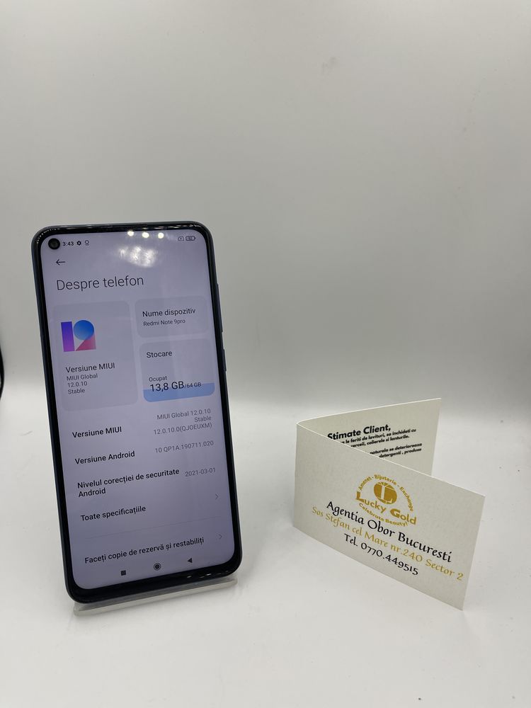 Redmi Note 9 PRO 32GB / 3 GB RAM #43724
