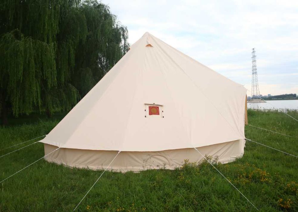 Corturi ptr glamping Bell 19 mp, BUMBAC, in stoc, flansa soba, OFERTA!