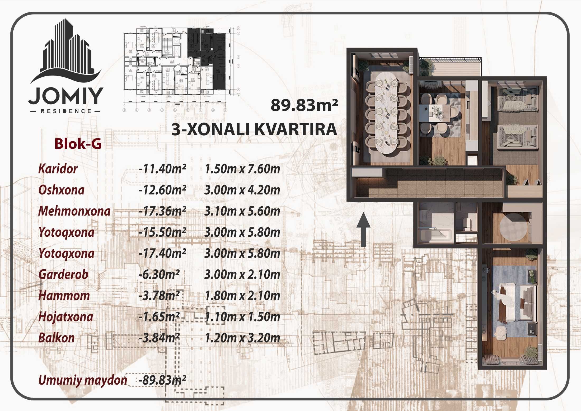 Jomiy Residencedan Bayramona Taklif