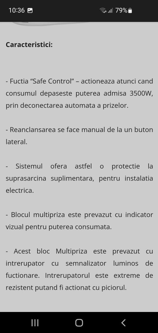 Legrand "Safe Control System" prelungitor 6prize protectie la suprasar