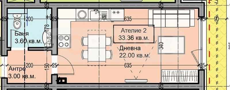 Продава се Едностаен апартамент в Варна, Галата - 37 кв.м за 1757 €/кв.м - Снимка #3
