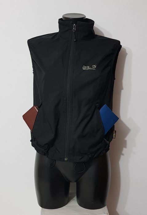 Jack Wolfskin Stormlock Active Black Waiscoat Vesta, mărimea S (lady)