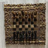 Нарды ручной работы с шахматами и резнымы фигурками