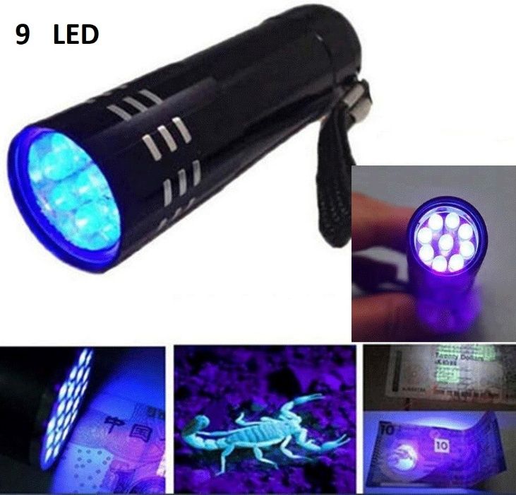 Ултравиолетово фенерче UV лампа УВ източник за LOCA гел лак банкноти