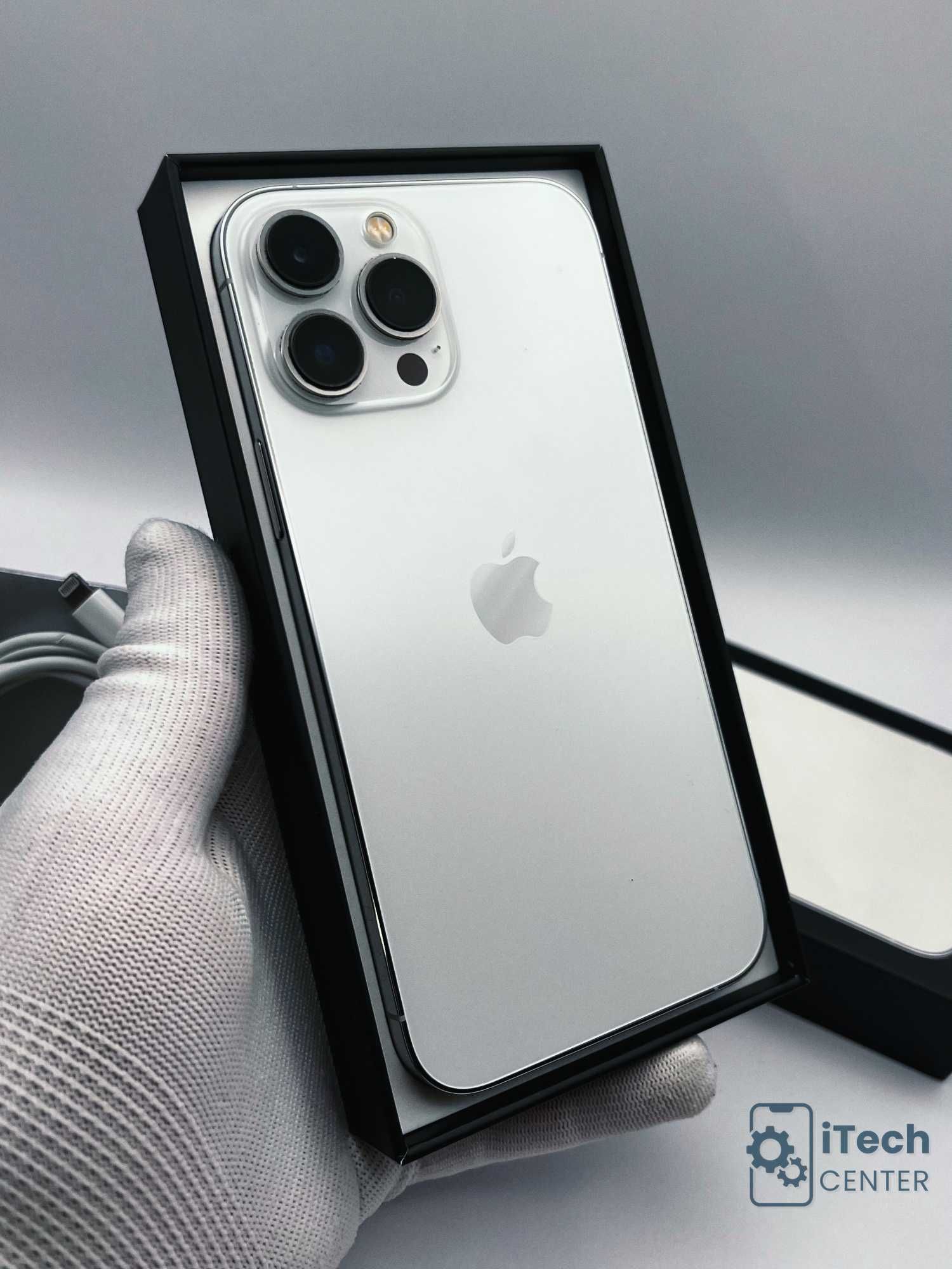 iPhone 13 Pro MAX, 128GB, Silver, 100% батерия, КАТО НОВ, ГАРАНЦИЯ!