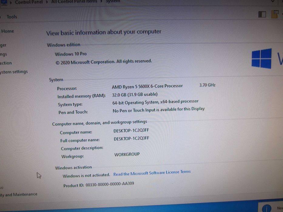 Гейм R5 5600X, 32GB DDR4,  Asus RTX3070,  512GB NVMe,  1TВ HD гаранция