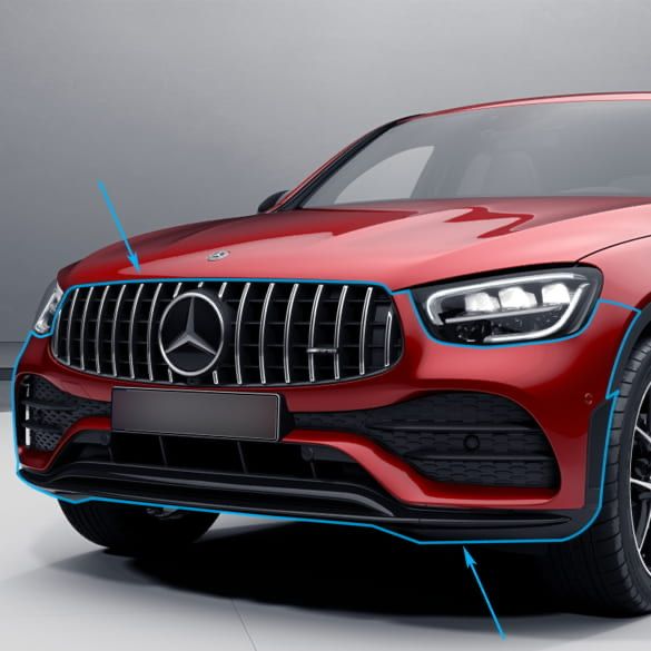 Лява и дясна решетки за предна броня на Mercedes GLC