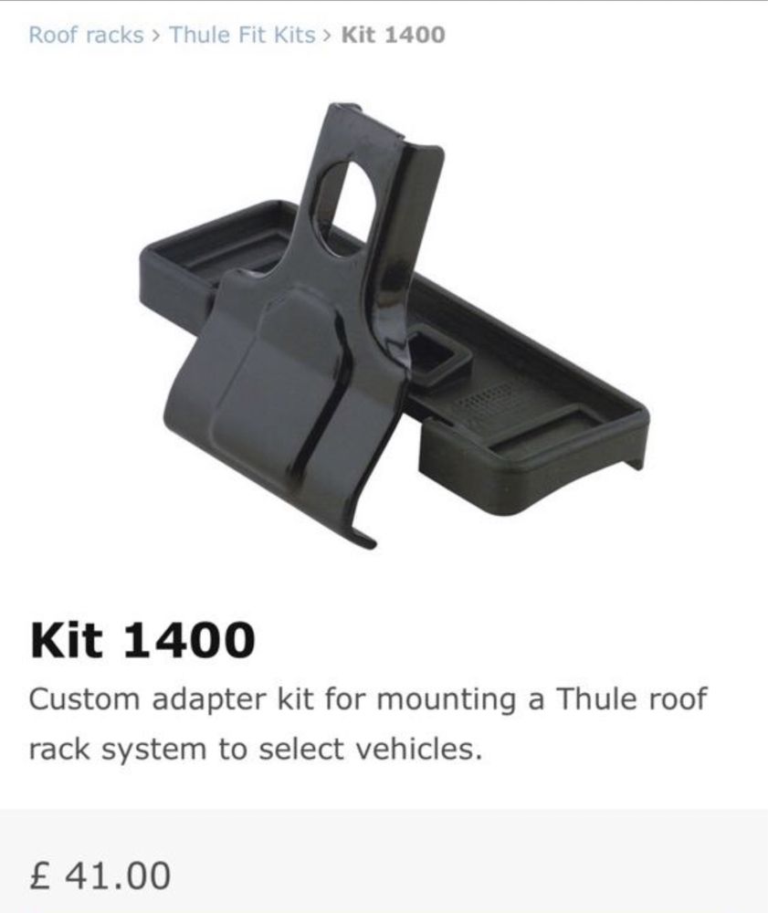 Оригинални задни накладки за Пежо 308 от 2013г и Thule 1443, 1400 kit