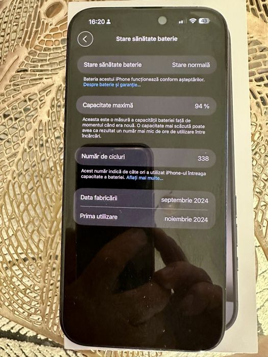 Iphone 16 pro max factura garantie altex