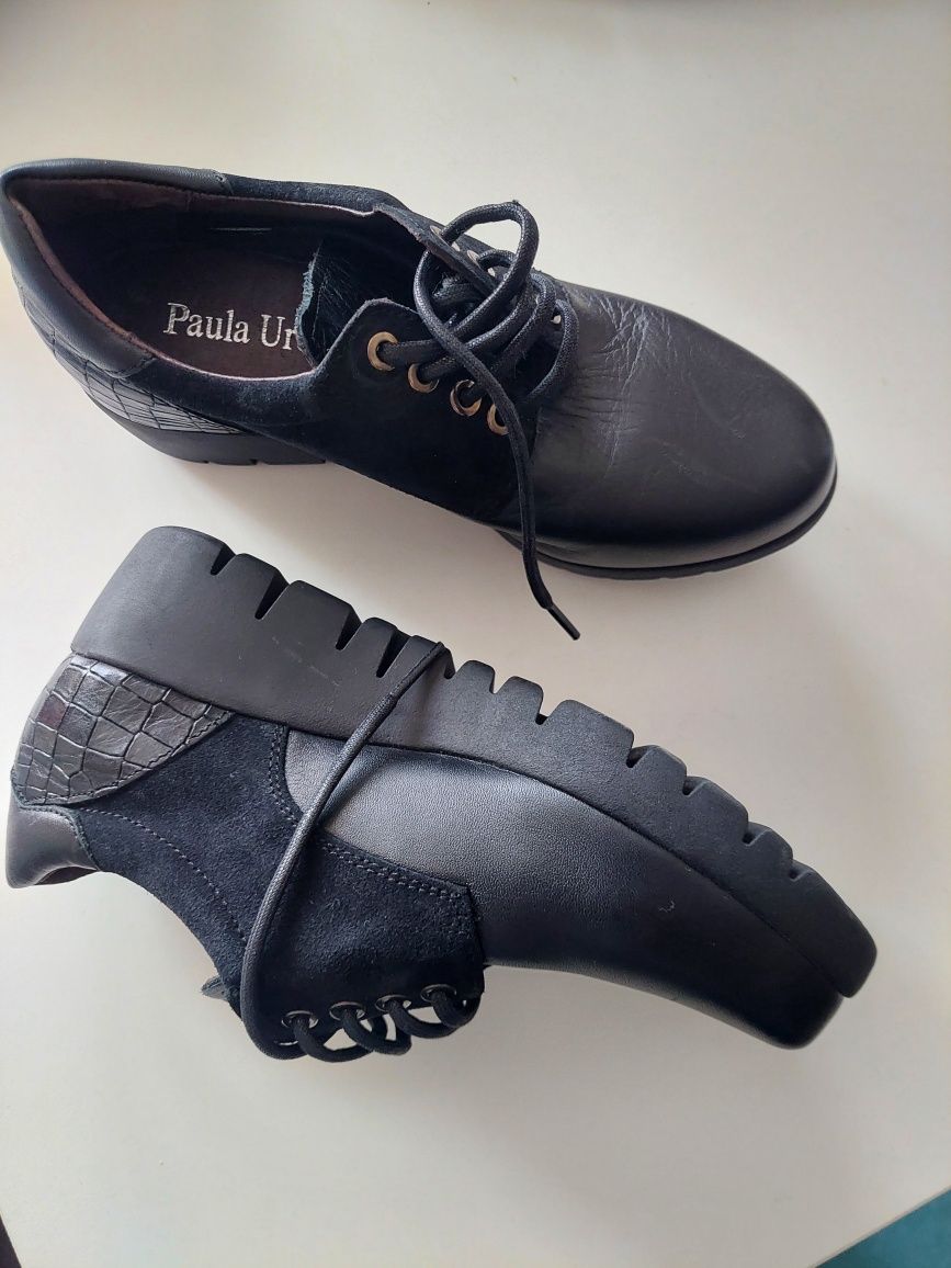 Botine piele cu talpa ortopedica PAULA URBAN