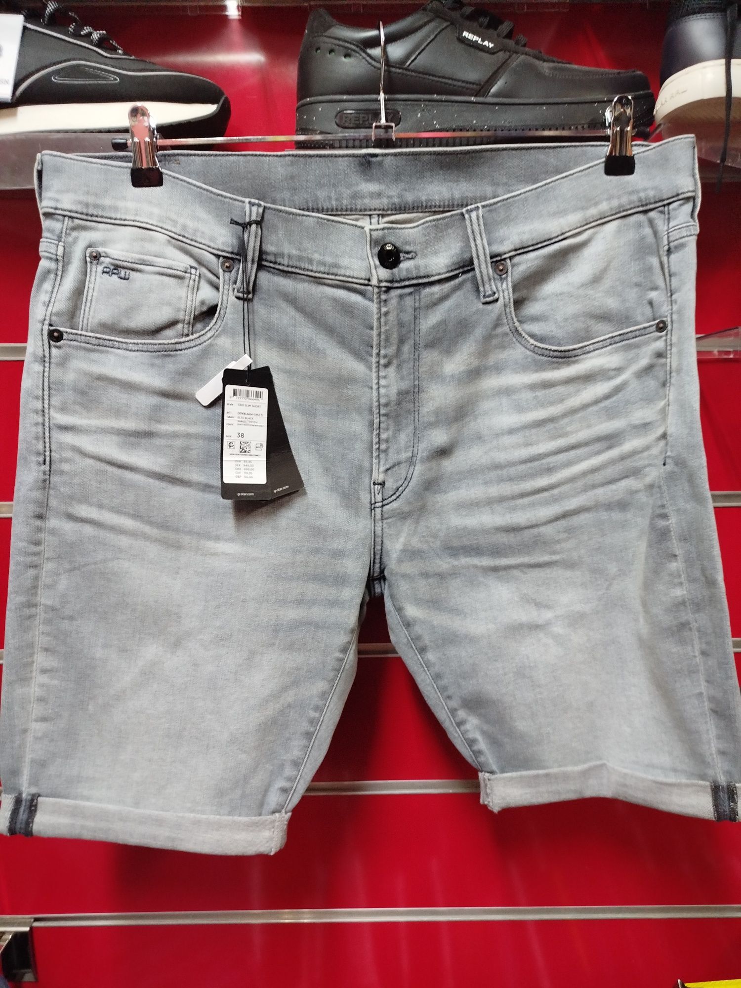Оригинални къси дънки G-Star Raw 3301 Slim W38 нови мъжки