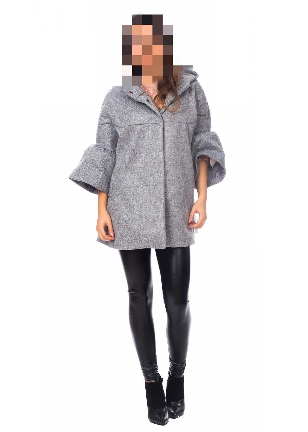Елегантно дамско палто с качулка