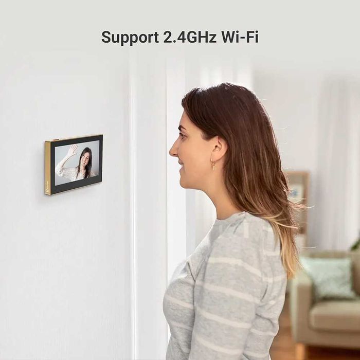 Безжична шпионка за врата EZVIZ CP2 с 4.3" монитор, отвор 14–26 мм...