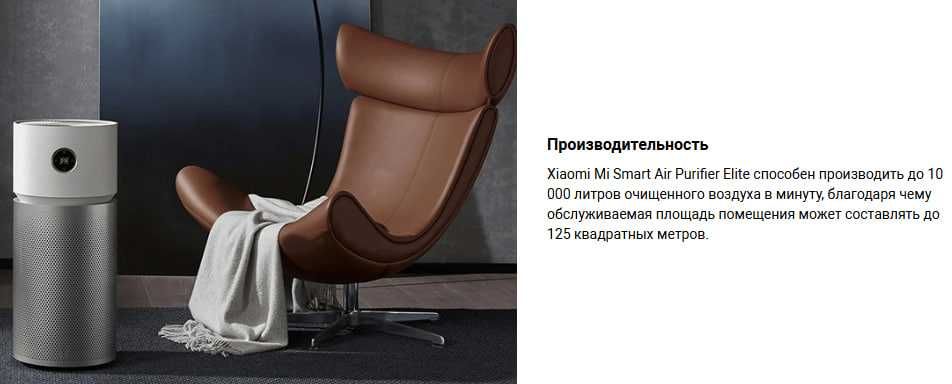 Очиститель воздуха Xiaomi Mi Smart Air Purifier Elite Global Version!