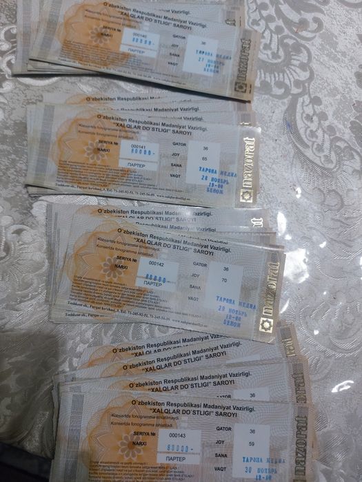 Benom konsertiga beletlar bor zaldan