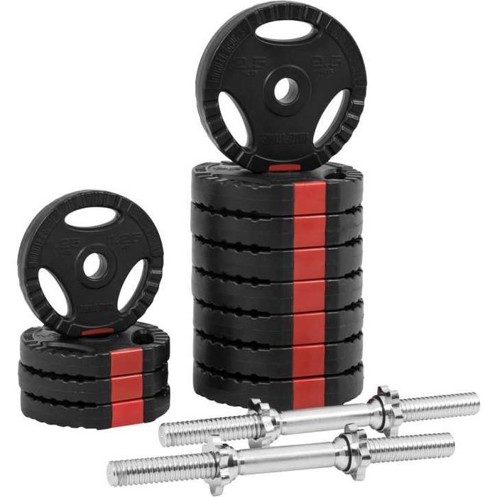 Set gantere reglabile din ciment cu discuri cu prindere 30KG