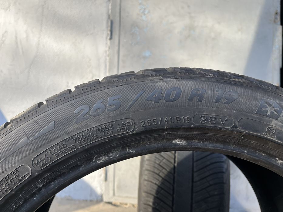 2 бр. зимни гуми 265/40/19 Michelin PA4 NO DOT 3021 4 mm