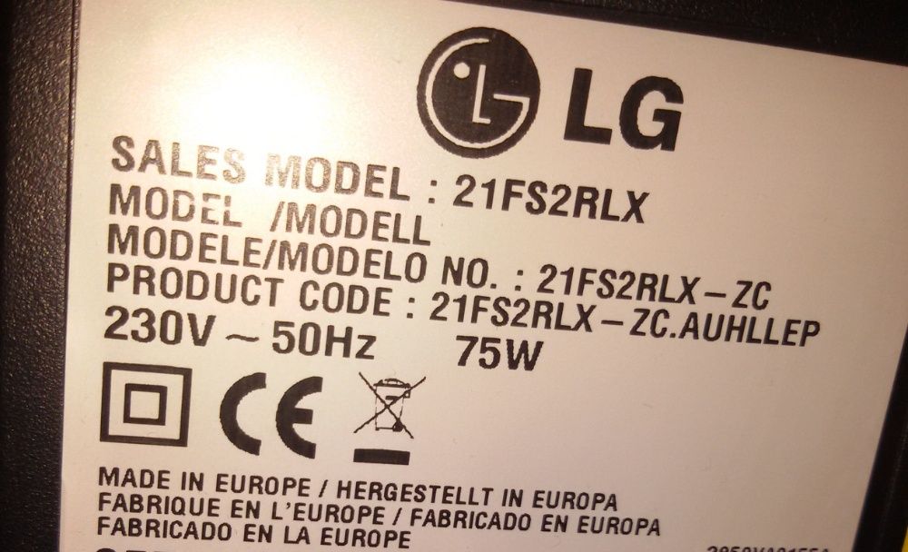 Телевизор LG, 21 инча, Super Slim, плосък кинескоп, made in Europe