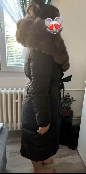 Geaca cu guler natural de vulpe