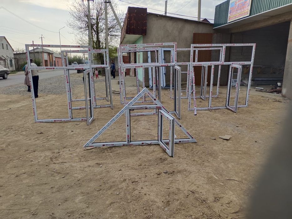 Пластиковые окна двери/пластик есык терезе витраж