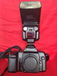Nikon F-801 + bliț Nikon SB-26 defecte