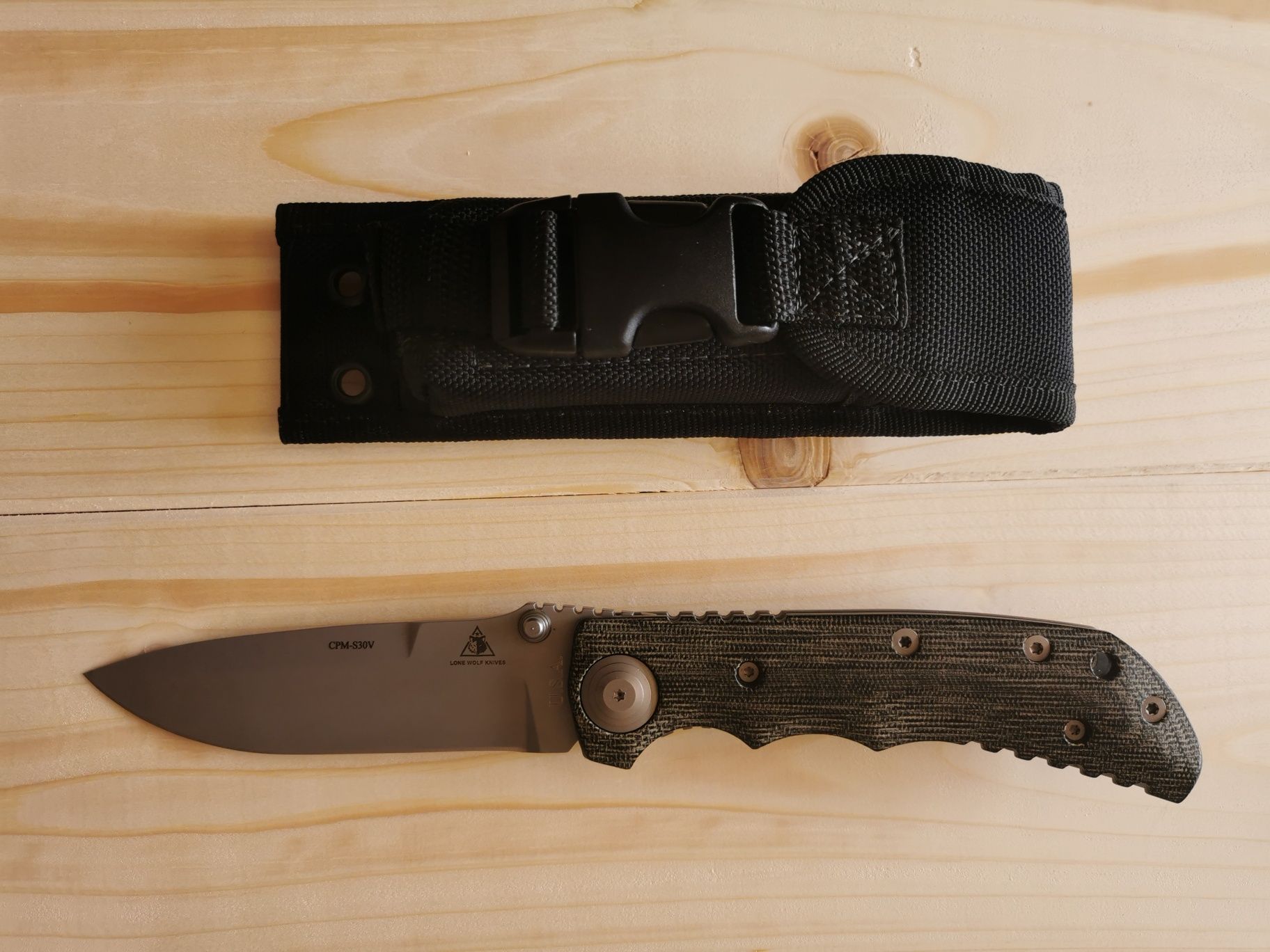 Рядък колекционерски нож Lone Wolf Harsey