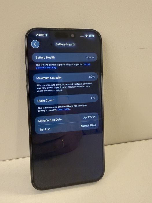 iPhone 15 Pro Max 256GB Blue в гаранция - 89% батерия - ТОП Състояние