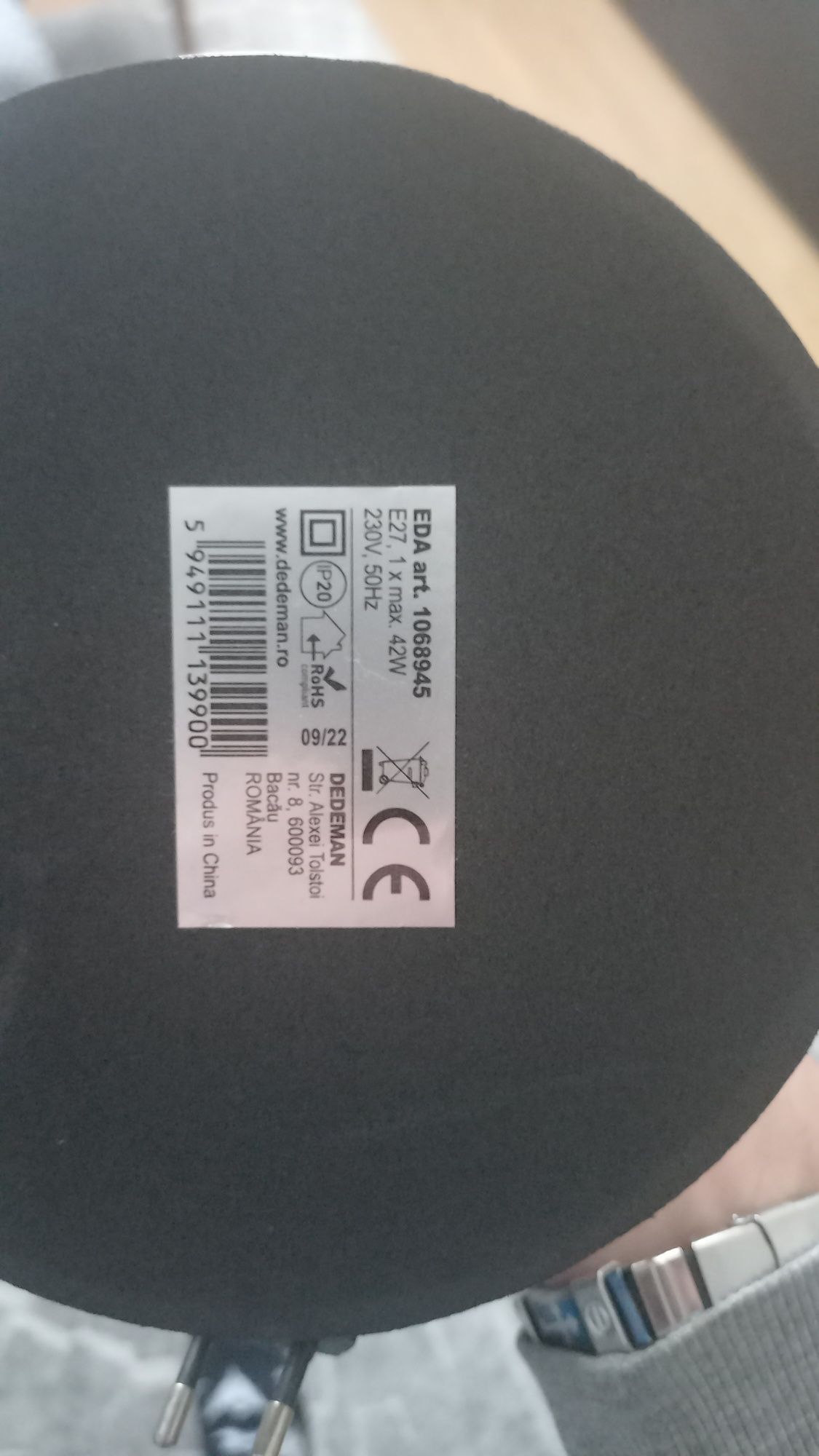 Veioza Eda cu Osram G125 dimabila
