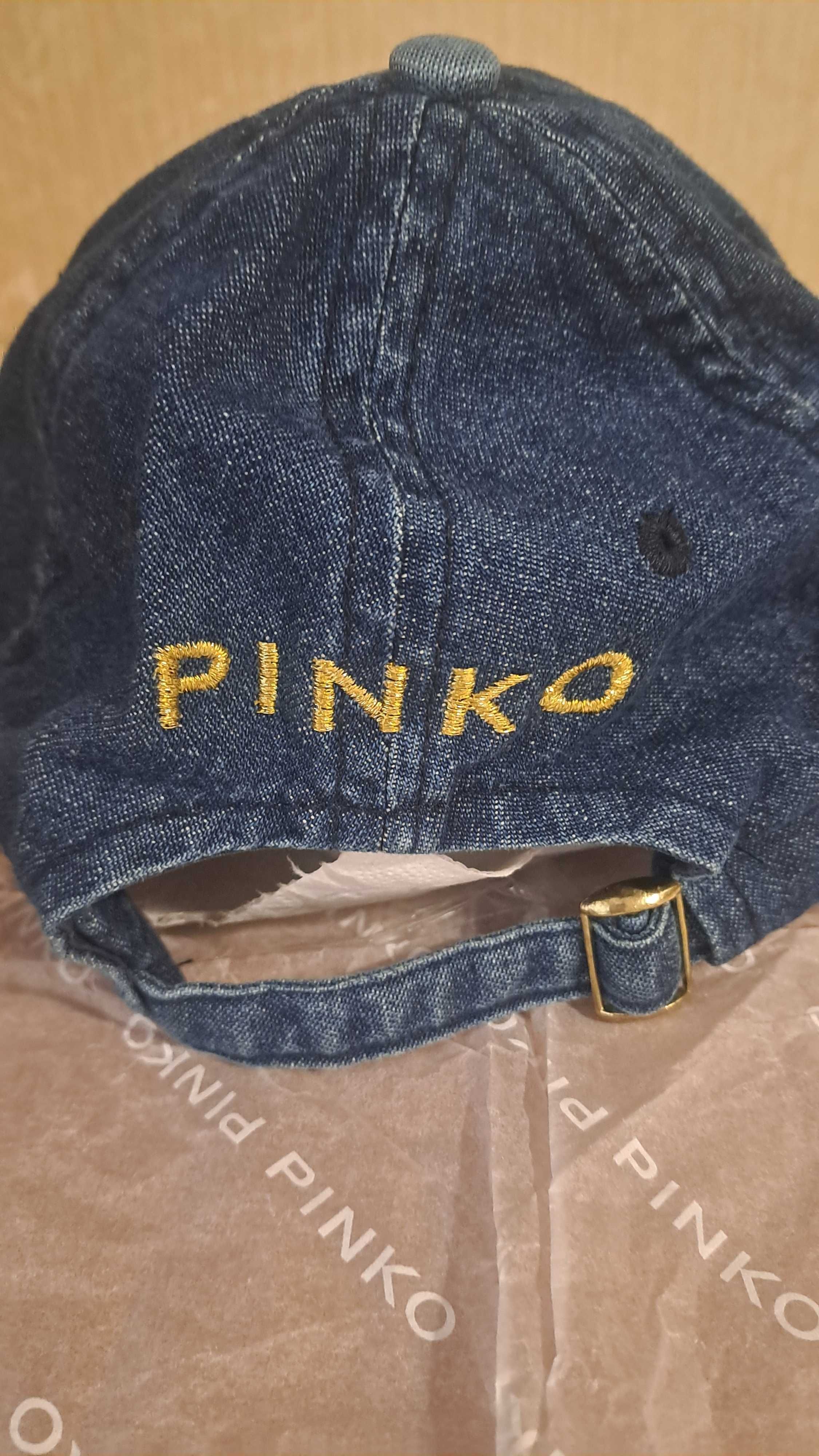 Pinko оригинална шапка от деним Пинко