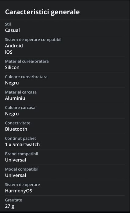 Ceas Smartwatch Huawei Fit 4 pro