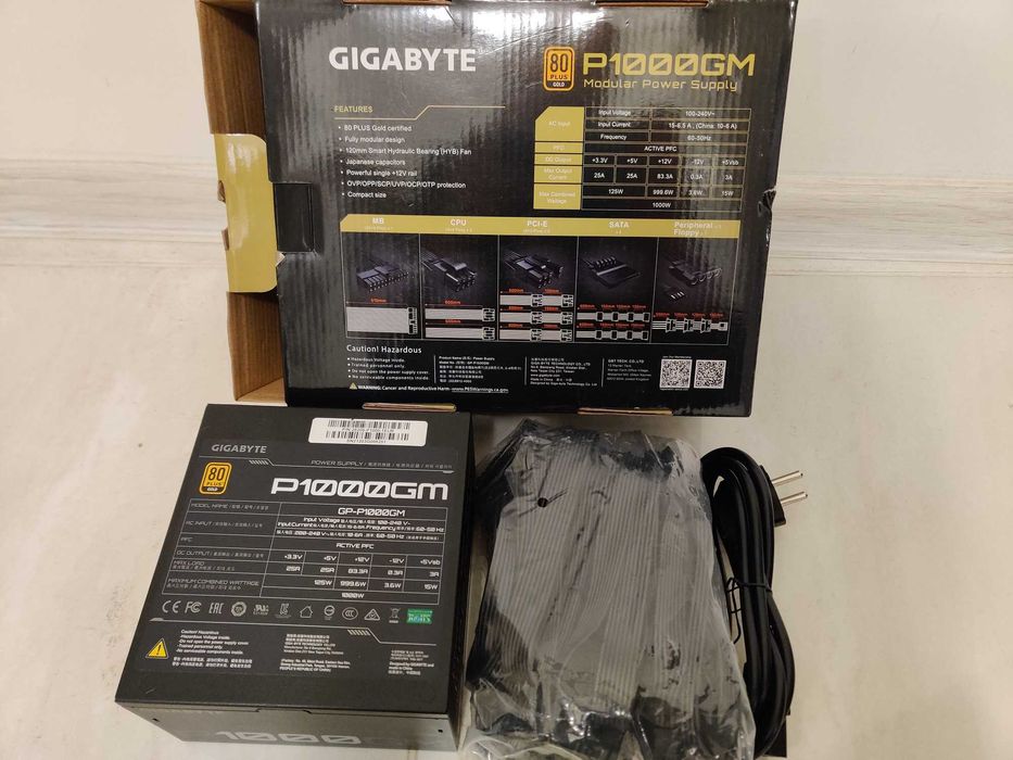 Захранване Gigabyte P1000GM (1000W) 80 PLUS GOLD