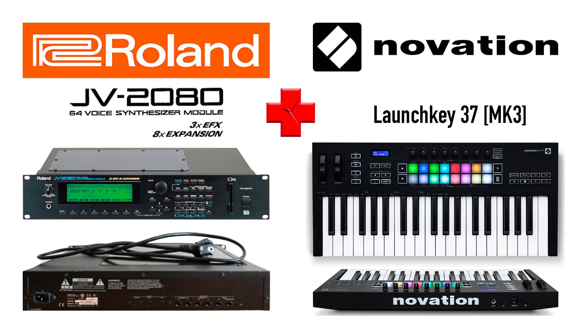 Roland JV-2080 + Novation Launchkey 37 Mk3