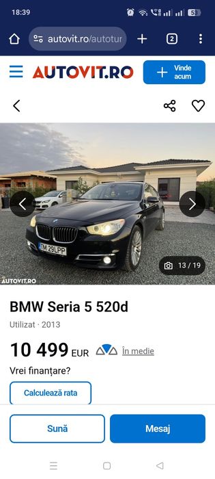 Vând bmw GT 520 d seria 5 2013,xdrive