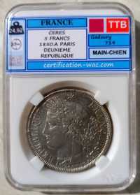 Франция 5 франка СЕРЕС / сребро
