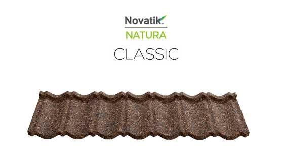 Композитная черепица Novatik Natura Classic Brown Earth (Коричневый)