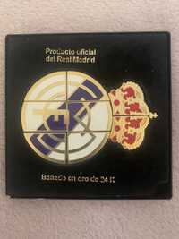 Real Madrid stema puzzle placată cu aur 24 k